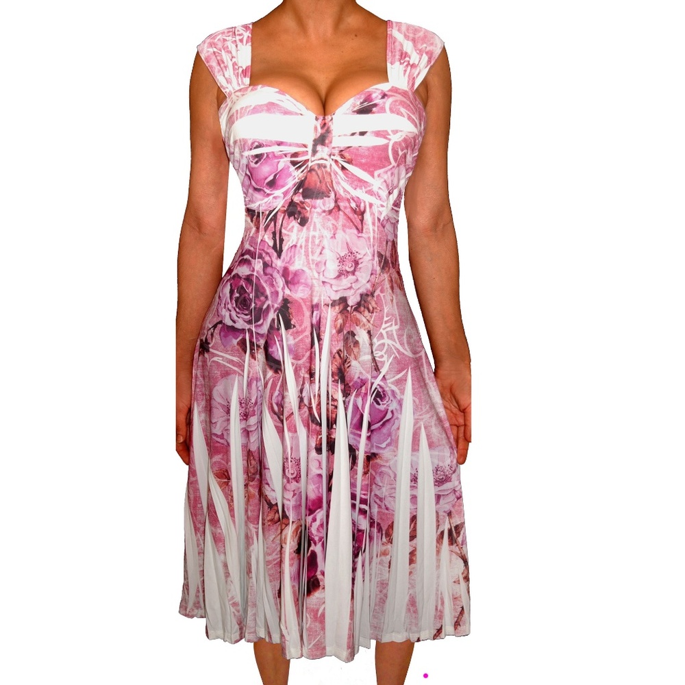 Empire Waist Sleeveless Slimming Cocktail Dress 1X